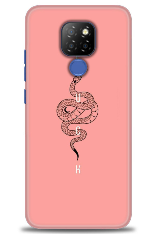 General Mobile GM 20 Kılıf HD Baskılı Kılıf - Pembe Yılan