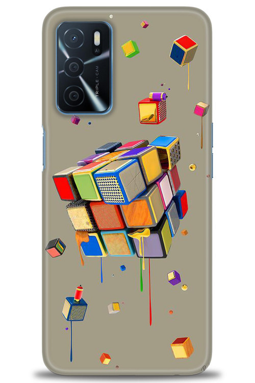 Oppo A16 Kılıf HD Baskılı Kılıf - Zeka Küpü