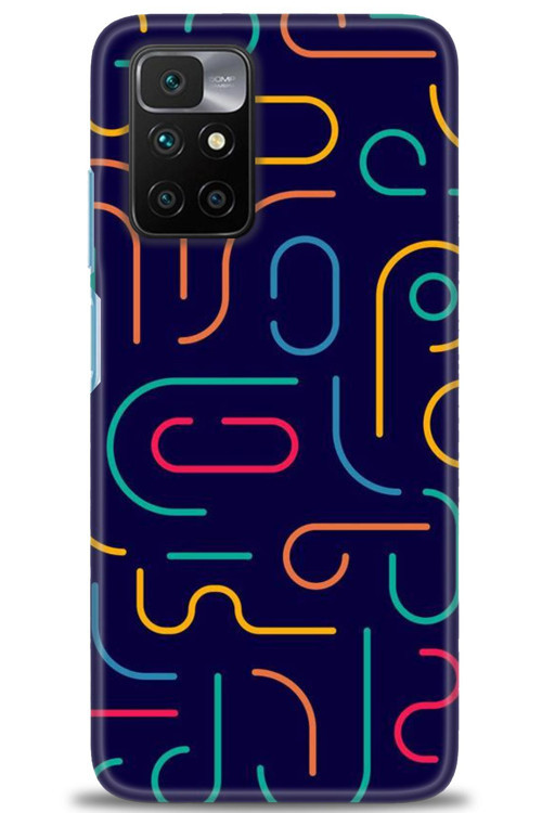 Xiaomi Redmi 10 Kılıf HD Baskılı Kılıf - Renkli Çubuklar
