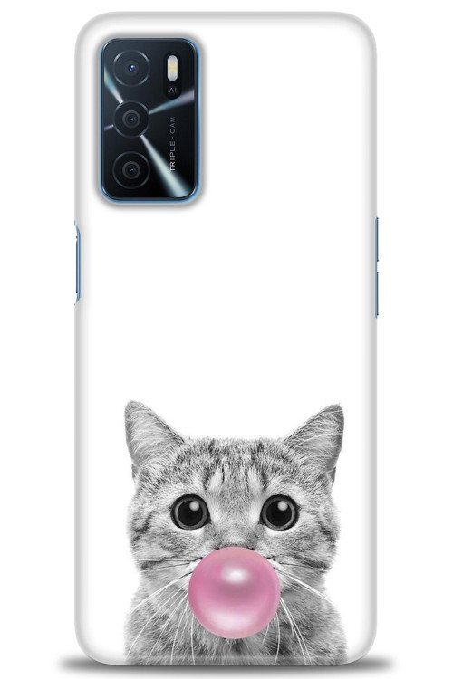Oppo A16 Kılıf HD Baskılı Kılıf - Cat