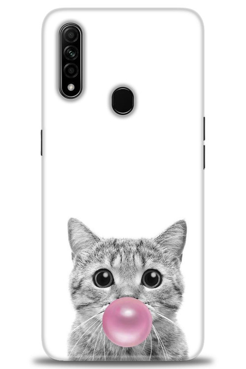 Oppo A31 Kılıf HD Baskılı Kılıf - Cat