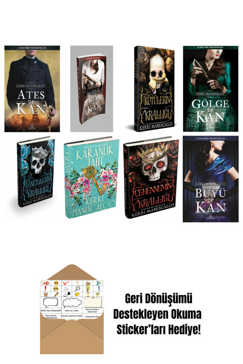 Ephesus Yayınları Kerri Maniscalco 8 Kitap Seti + Okuma Sticker'Ları