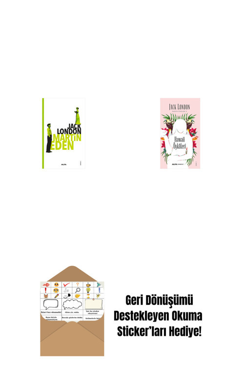 Alfa Yayıncılık Martin Eden + Hawaii Öyküleri + Okuma Sticker'Ları