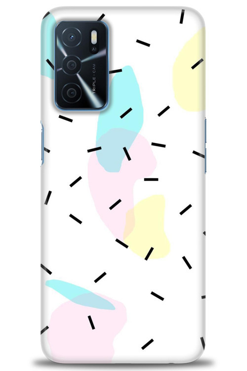 Oppo A16 Kılıf HD Baskılı Kılıf - Çubuklar ve Renkler