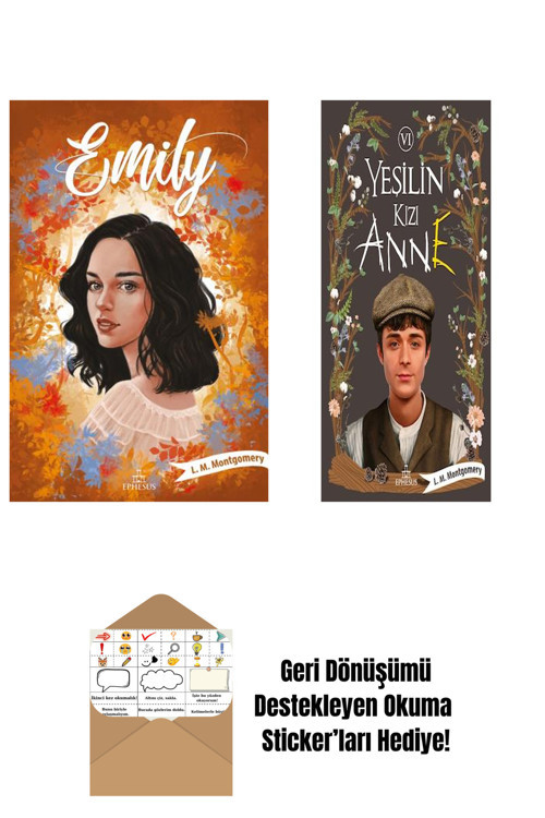 Ephesus Yayınları L. M. Montgomery 2 Kitap Seti + Okuma Sticker'Ları