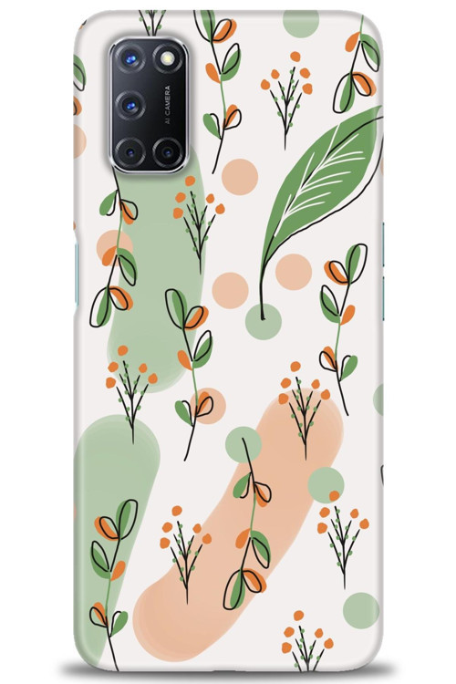 Oppo A52 Kılıf HD Baskılı Kılıf - Flower Pattern