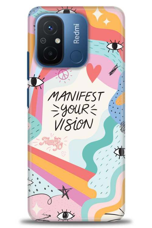 Xiaomi Redmi 12C Kılıf HD Baskılı Kılıf - Manifest Your Vision