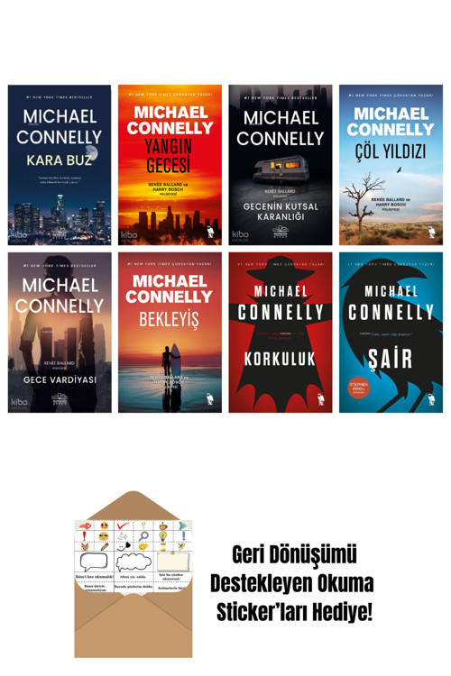 Epsilon Yayınevi Michael Connelly 8 Kitap Seti + Okuma Sticker'Ları