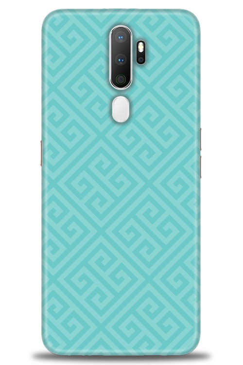 Oppo A5 2020 Kılıf HD Baskılı Kılıf - Mavi Mozaik