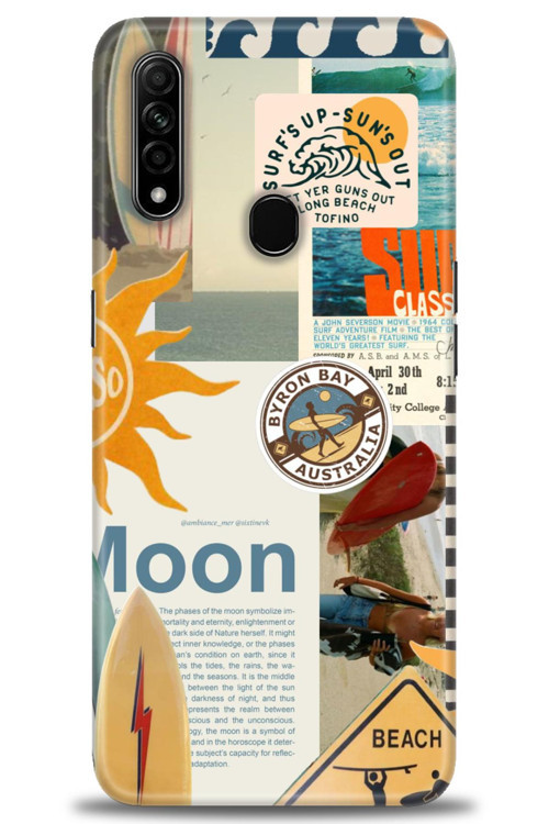 Oppo A31 Kılıf HD Baskılı Kılıf - Moon