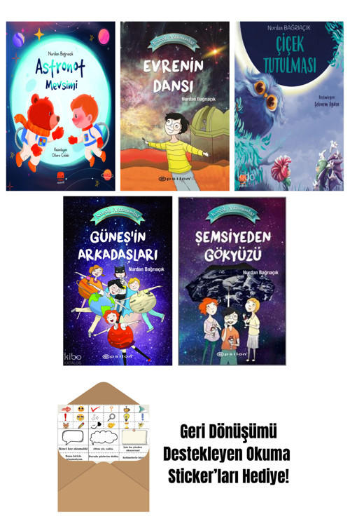 Epsilon Yayınevi Nurdan Bağrıaçık 5 Kitap Seti + Okuma Sticker'Ları