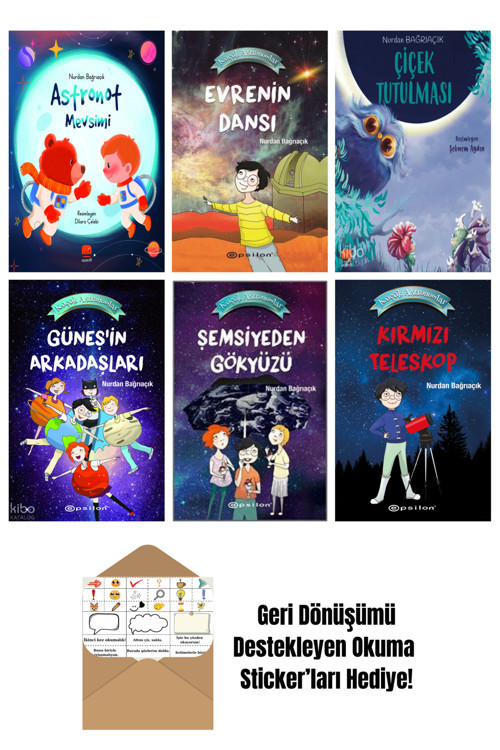 Epsilon Yayınevi Nurdan Bağrıaçık 6 Kitap Seti + Okuma Sticker'Ları