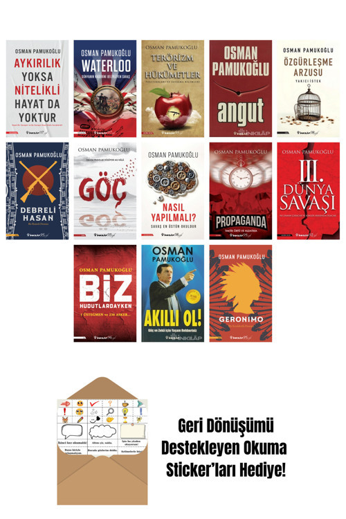 İnkılap Kitabevi Yayınevi Osman Pamukoğlu 13 Kitap Seti + Okuma Sticker'Ları