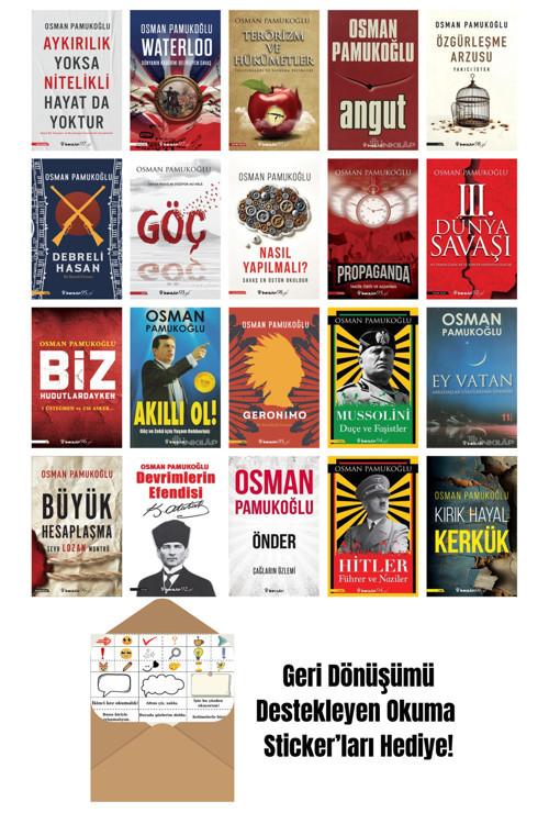 İnkılap Kitabevi Yayınevi Osman Pamukoğlu 20 Kitap Seti + Okuma Sticker'Ları