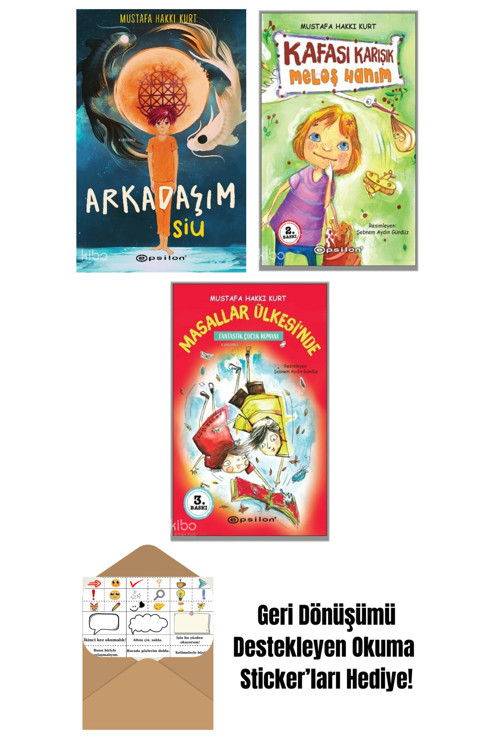 Epsilon Yayınevi Mustafa Hakkı Kurt 3 Kitap Seti + Okuma Sticker'Ları