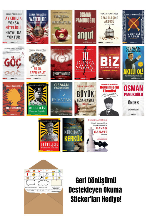 İnkılap Kitabevi Yayınevi Osman Pamukoğlu 21 Kitap Seti + Okuma Sticker'Ları