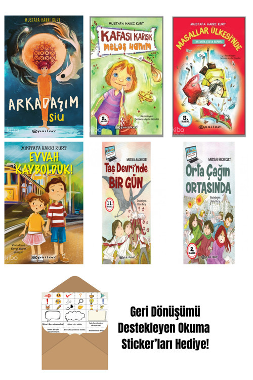 Epsilon Yayınevi Mustafa Hakkı Kurt 6 Kitap Seti + Okuma Sticker'Ları