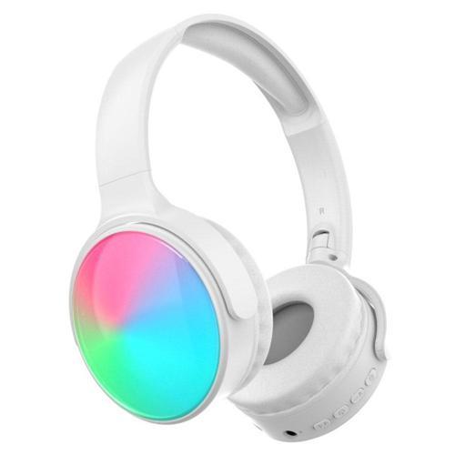 Auro Beyaz Işıklı Bluetooth Kulaklık-AURA-W