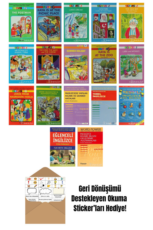İnkılap Kitabevi Yayınevi Ertan Ardanancı 17 Kitap Seti + Okuma Sticker'Ları