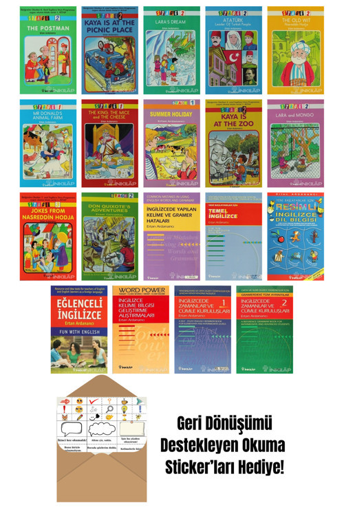 İnkılap Kitabevi Yayınevi Ertan Ardanancı 19 Kitap Seti + Okuma Sticker'Ları