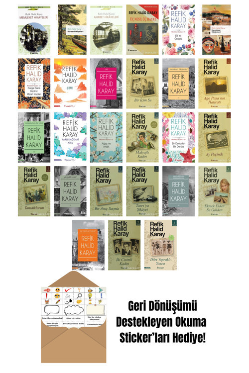 İnkılap Kitabevi Yayınevi Refik Halid Karay 27 Kitap Seti + Okuma Sticker'Ları