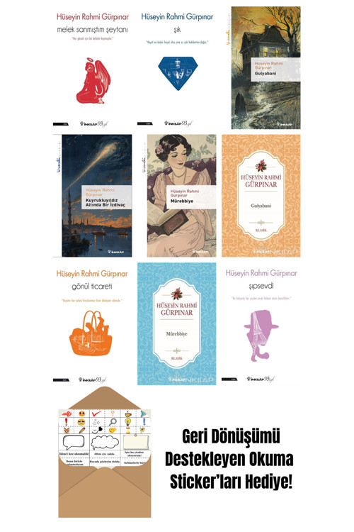 İnkılap Kitabevi Yayınevi Hüseyin Rahmi Gürpınar 9 Kitap Seti + Okuma Sticker'Ları