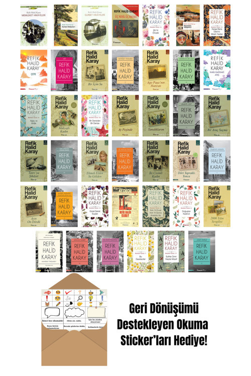 İnkılap Kitabevi Yayınevi Refik Halid Karay 41 Kitap Seti + Okuma Sticker'Ları