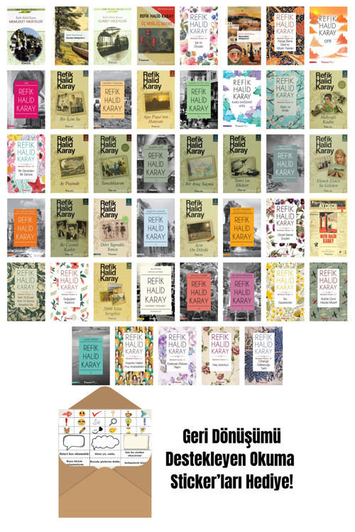 İnkılap Kitabevi Yayınevi Refik Halid Karay 45 Kitap Seti + Okuma Sticker'Ları