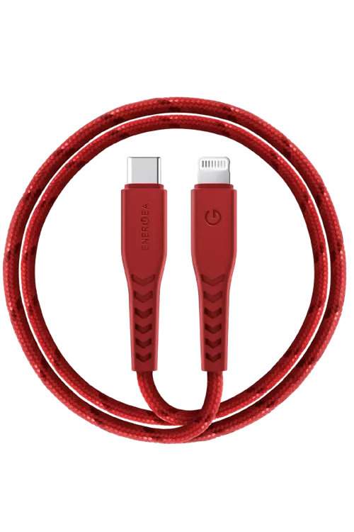C94 NyloFlex 1.5M 100W Type-C to Lightning PD Hızlı Şarj Kablo - Kırmızı