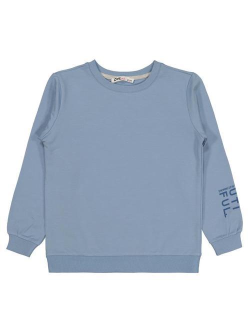 Basic 6-9 Yaş Sweatshirt - Mavi7-8 Yaş