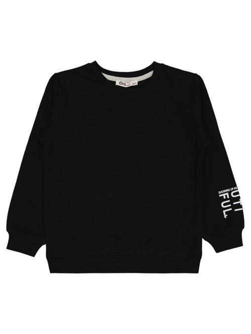 Basic 6-9 Yaş Sweatshirt - Siyah7-8 Yaş