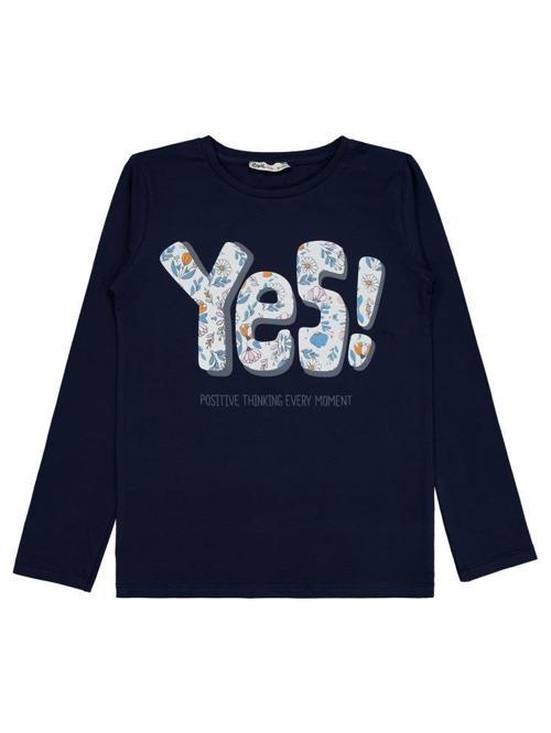 Yes Baskılı 10-13 Yaş Sweatshirt - Lacivert12-13 Yaş