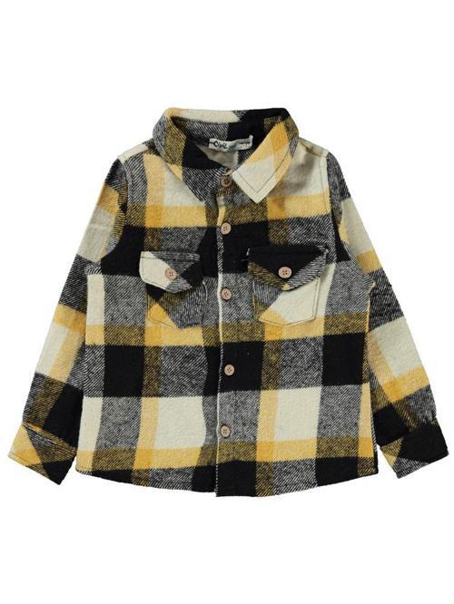 Çift Cepli Ekoseli 2-5 Yaş Gömlek - Kahverengi5-6 Yaş