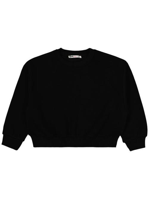 Düz 6-9 Yaş Sweatshirt - Siyah8-9 Yaş