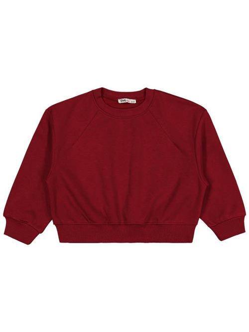 Düz 6-9 Yaş Sweatshirt - Bordo8-9 Yaş