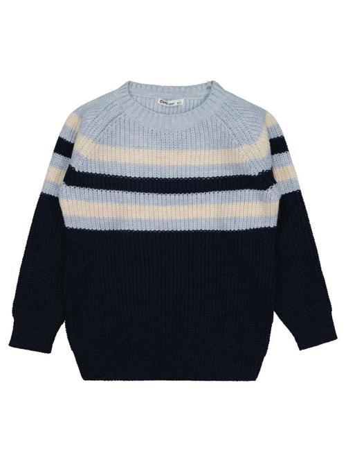 Çizgili 6-9 Yaş Kazak - Lacivert8-9 Yaş