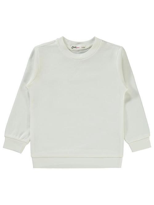 Düz 2-5 Yaş Sweatshirt - Ekru4-5 Yaş