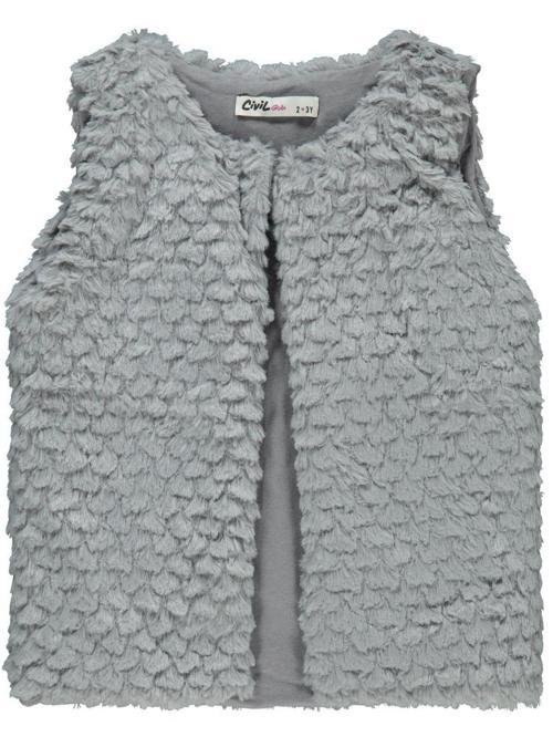 Pelüş 2-5 Yaş Yelek - Gri2-3 Yaş