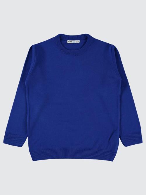 Basic 6-9 Yaş Kazak - Mavi8-9 Yaş