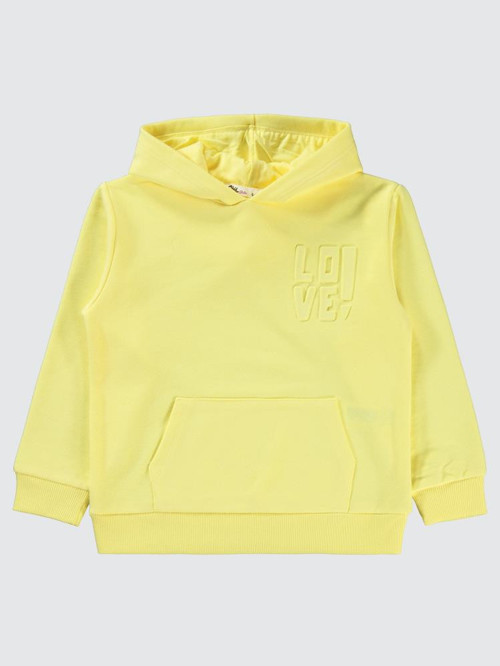 Kanguru Cepli 6-9 Yaş Sweatshirt - Sarı8-9 Yaş