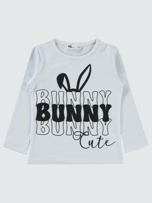 Bunny Baskılı 2-5 Yaş Sweatshirt - Beyaz2-3 Yaş
