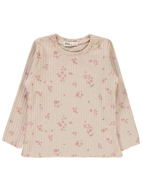Mini Yapraklı Çiçek Emp. 2-5 Yaş Sweatshirt - Pudra2-3 Yaş