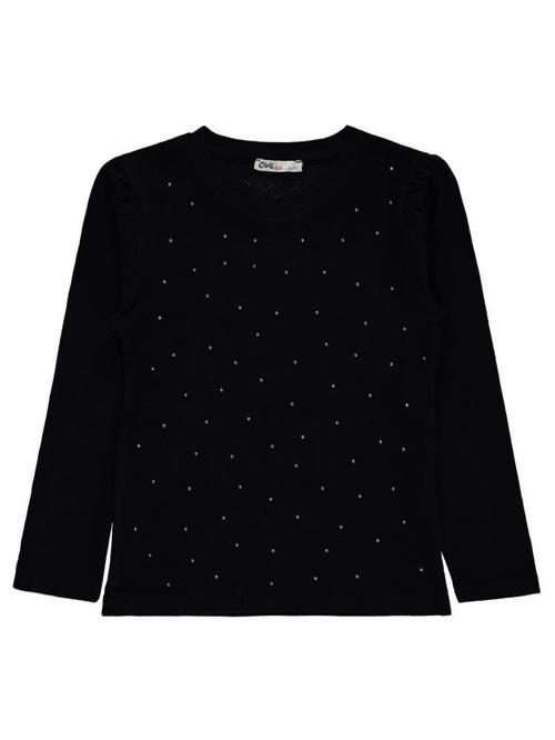 Stras Blouse 6-9 Yaş Sweatshirt - Siyah7-8 Yaş