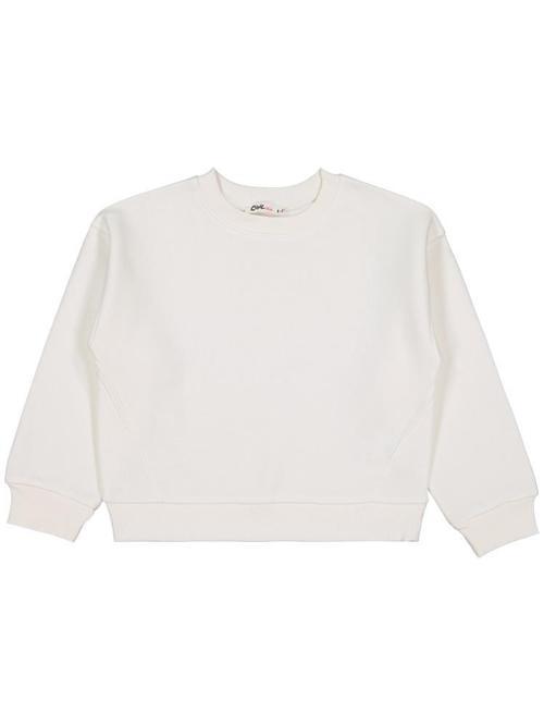 Düz 6-9 Yaş Sweatshirt - Ekru6-7 Yaş