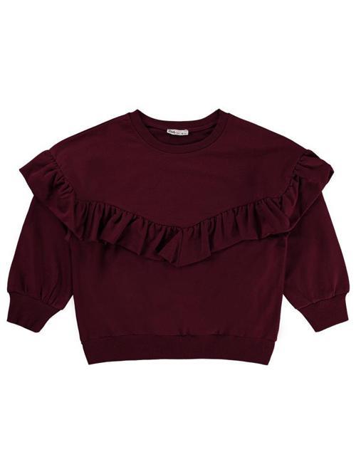 Roba Fırfırlı 10-13 Yaş Sweatshirt - Bordo13-14 Yaş
