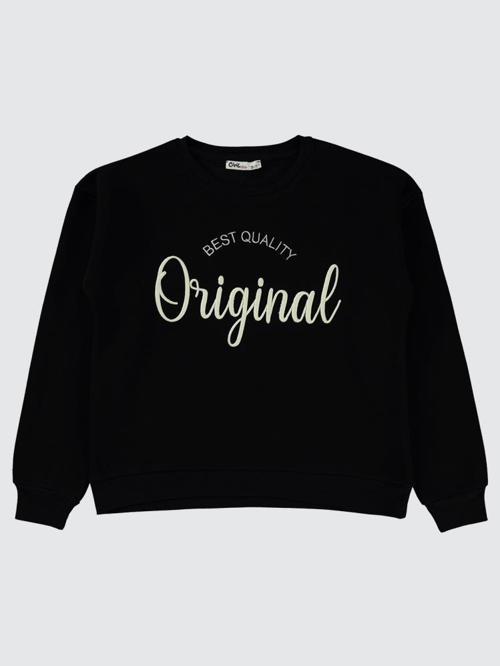 Original Nakışlı 10-13 Yaş Sweatshirt - Siyah11-12 Yaş