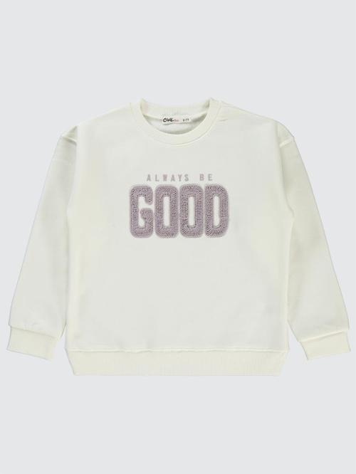 Good Nakışlı 6-9 Yaş Sweatshirt - Ekru9-10 Yaş
