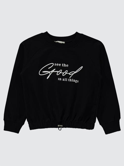 Good Baskılı 6-9 Yaş Sweatshirt - Siyah9-10 Yaş