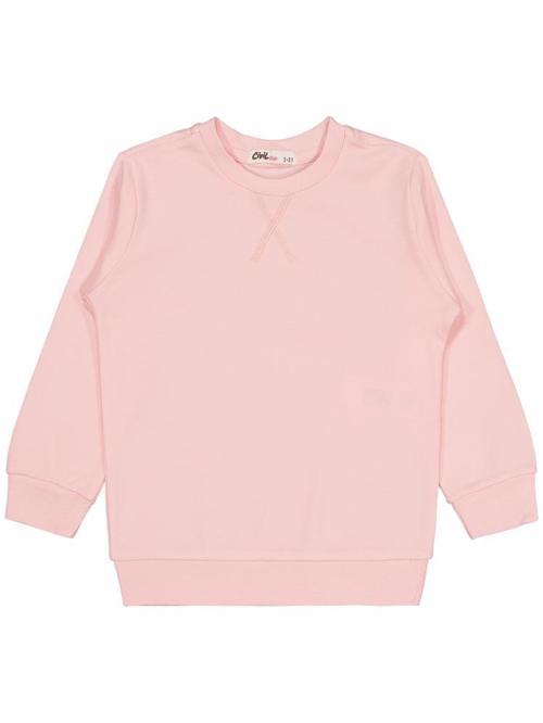 Düz 2-5 Yaş Sweatshirt - Pembe4-5 Yaş