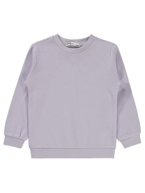 Düz 2-5 Yaş Sweatshirt - Lila5-6 Yaş